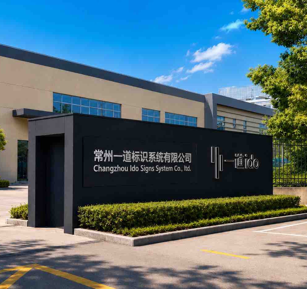 一道标识公司大门